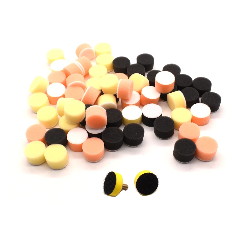 62 Pcs 1 Inch 25Mm Buff Polijsten Pad Kit Voor Auto Polijsten Multipurpose Polijsten Pad