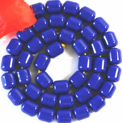 Dark blue imitation resin beeswax barrel rice shape 8*9mm 9*11mm 10*13mm loose spacers beads diy gifts jewelry making 15inch B72