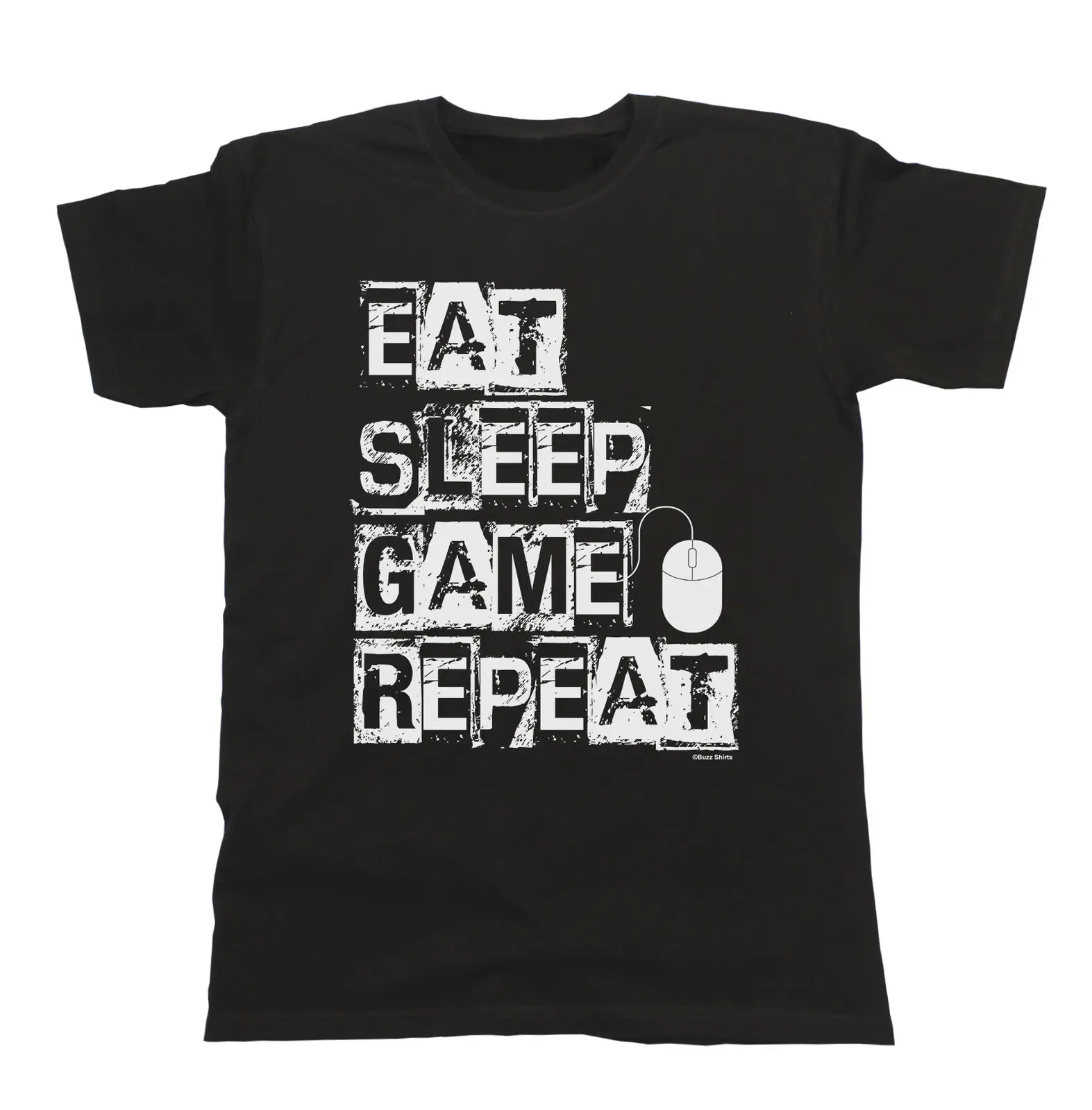 2019 Summer Brand Men'S Homme Brand Clothing for Men Eat Sleep Game Repeat Pc Mouse T-Shirt Men Damen Unisex Hip Hop Tshirts