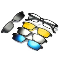 Reven Jate gafas de sol polarizadas hombres mujeres 4 en 1 Clip magnético en gafas TR90 monturas de gafas graduadas ópticas gafas