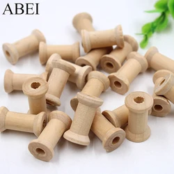 10pcs 27*16MM Wooden Spool for Thread String Rolling Wire Bobbin DIY Needlework Patchwork Sewing Tools Supplier