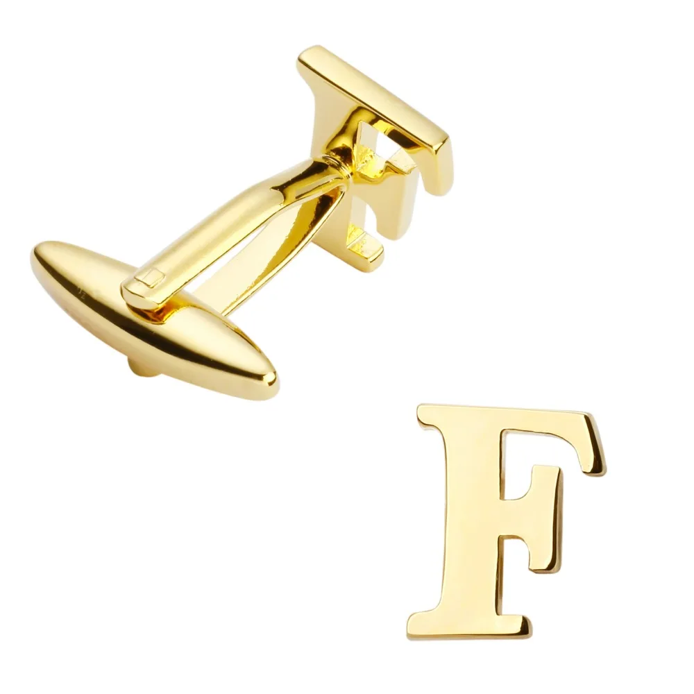 

men's jewelry fashion the French shirt sleeve cuff golden letters F cufflinks 5 on packing/wholesale free shipping