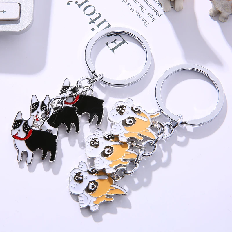 NEW Tag key dog Keyring dachshund Keychain Dog lovers gift Fashion jewelry bag keychains woman handbag charms lovely dogs