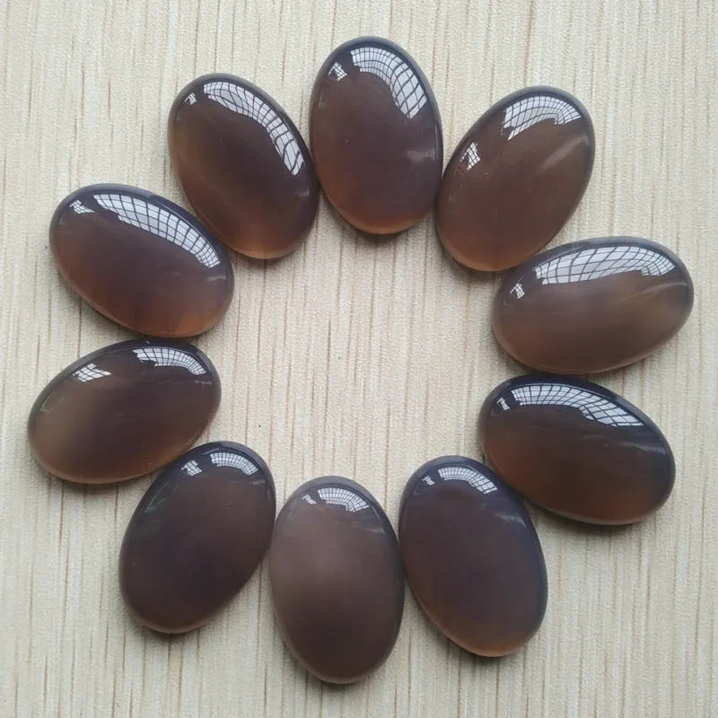 

Wholesale 10pcs/lot 2017 fashion hot sell top quality natural grey onyx oval CAB CABOCHON beads 20x30mm Free shipping