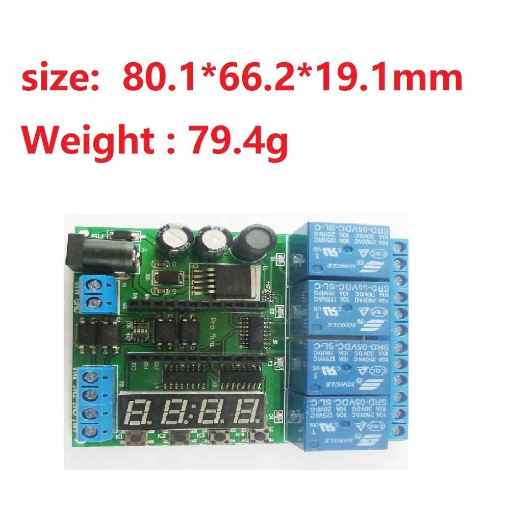 2 PCS IO22C04*2 DC 5-24V 4 Channel Pro mini PLC Board Relay Shield Module for Arduino Multifunction Delay Timer Switch Board