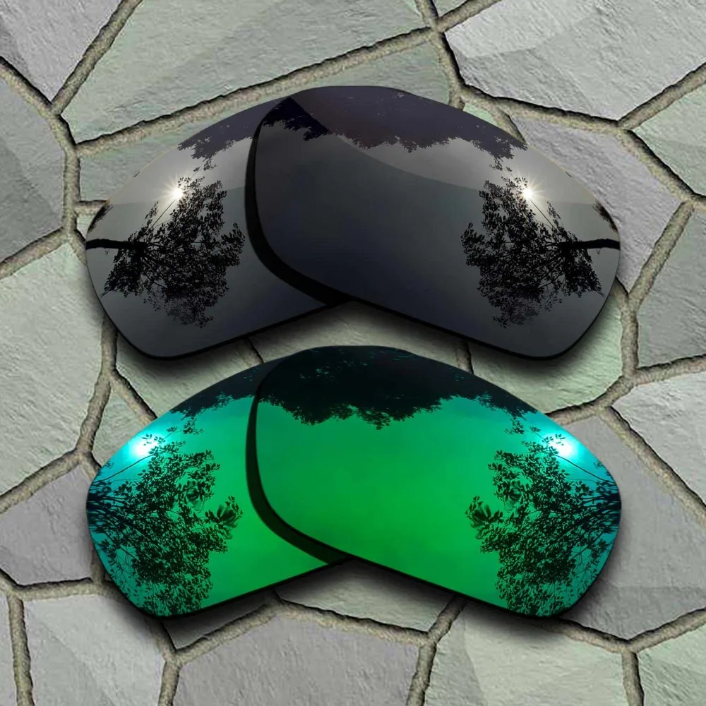 

Grey Black&Jade Green Sunglasses Polarized Replacement Lenses for Oakley Jawbone