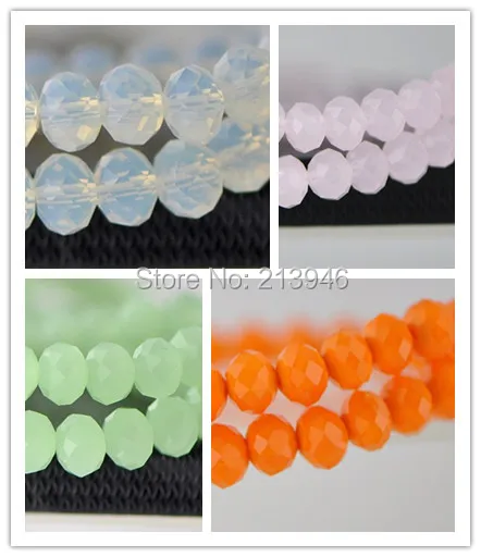 8*6MM 270Pcs/Pack Mixed Colors Roundle Glass Crystal Loose Jewelry Beads