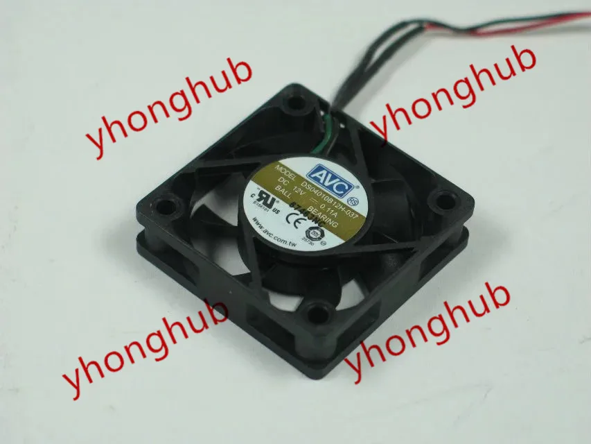 

AVC DS04010B12H-037 DC 12V 0.11A 40x40x10mm Server Cooling Fan