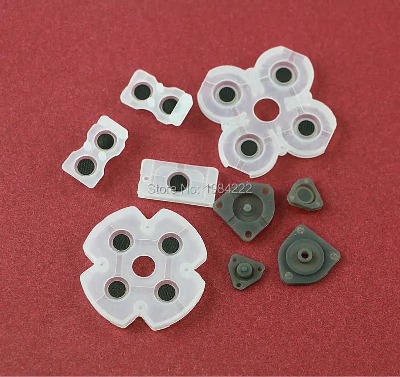 5sets/lot Rubber Conductive Button Pads for PlayStation 4 PS4 Controller Dualsohck 4 Button Repair Pads