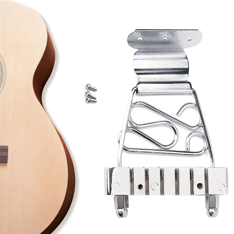 Pont de guitare basse à 6 cordes, cordelette courte avec vis pour Archtop, Jazz, trapèze, Dropshipping