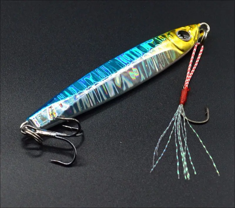 Señuelo metálico con pluma para pesca en barco – Agua salada - imagen 2