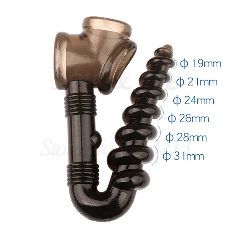 New Male Anal Butt Plug Beads Prostate Massager With Scrotum Binding Chastity Cage G spot Penis Cock Sex Rings Sex Toys For Men