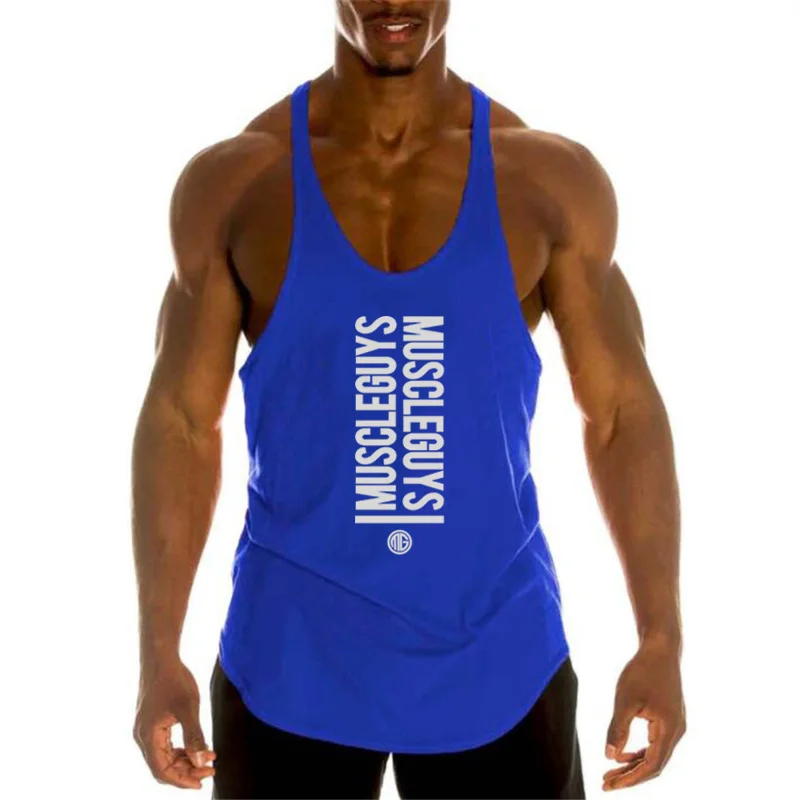 

New men tank top shirt bodybuilding clothing mens gyms stringer sporting tanktops fitness men singlets muscle vest