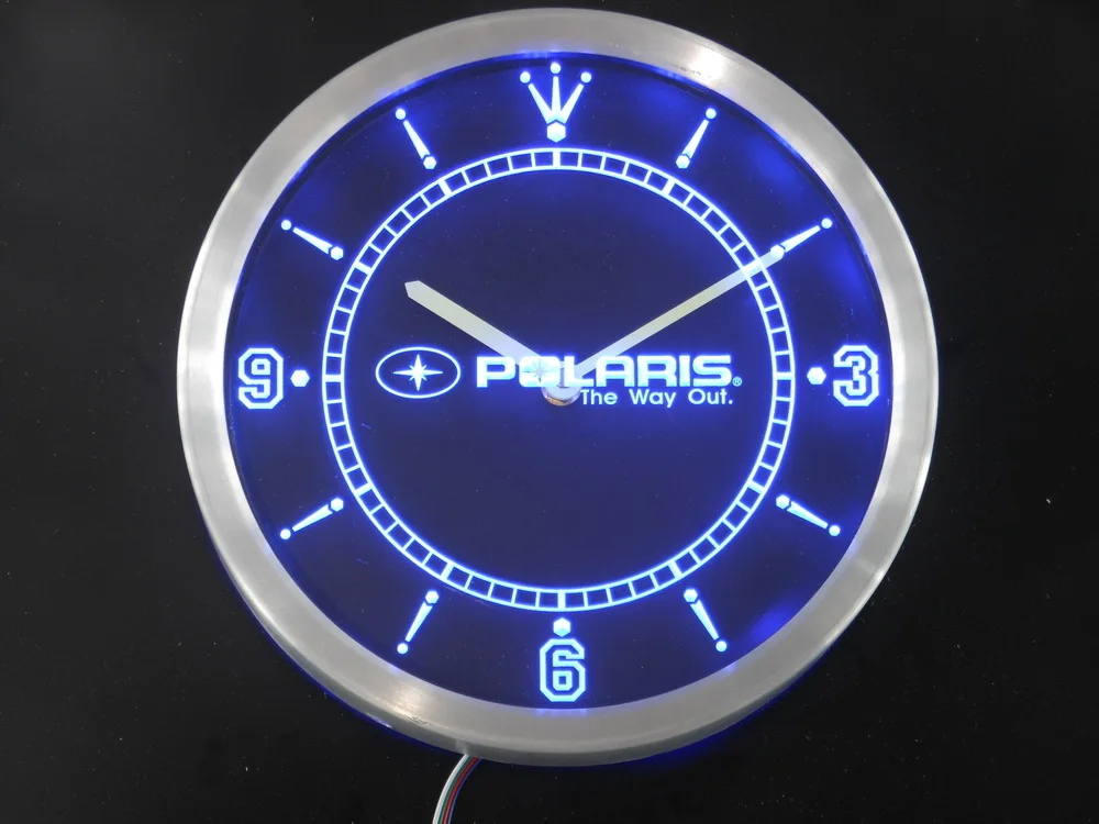 nc0170 Snowmobile Neon Light Signs LED Wall Clock