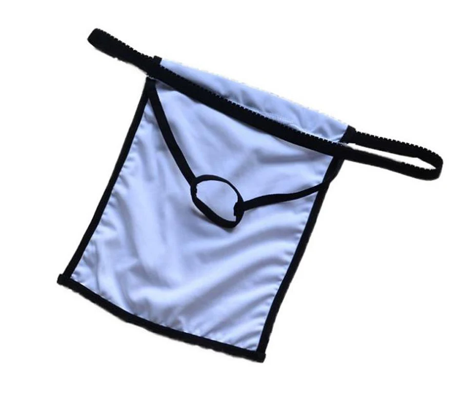 Men Sexy Bag White Male panties rings mens curtailments thong and g-string panties 149