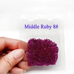 2.1mm to 3.25mm 8# red color artifical ruby  round shape  corundum  100pcs per bag