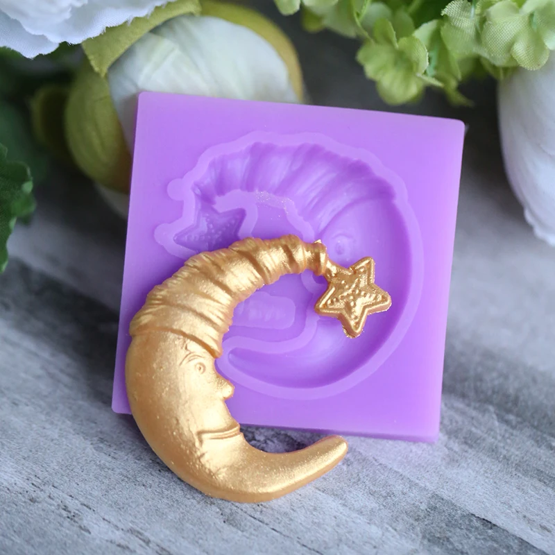 

Mold Silicones Cute Moon Sugar Molds Chocolate Mold Lace Mold For Cake Decorations Moulds Silicone Rubber CIQ,FDA,LFGB,CE / EU