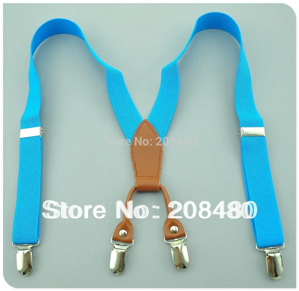 Free shipping-Kids Suspenders BOYS/GIRLS Suspender Y-Genuine leather 2.5cm wide \