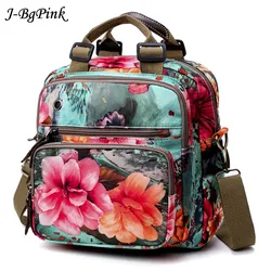 Large capacity mother backpack 2024 new multi-function printing backpack ladies bag waterproof canvas backpack Mochilas