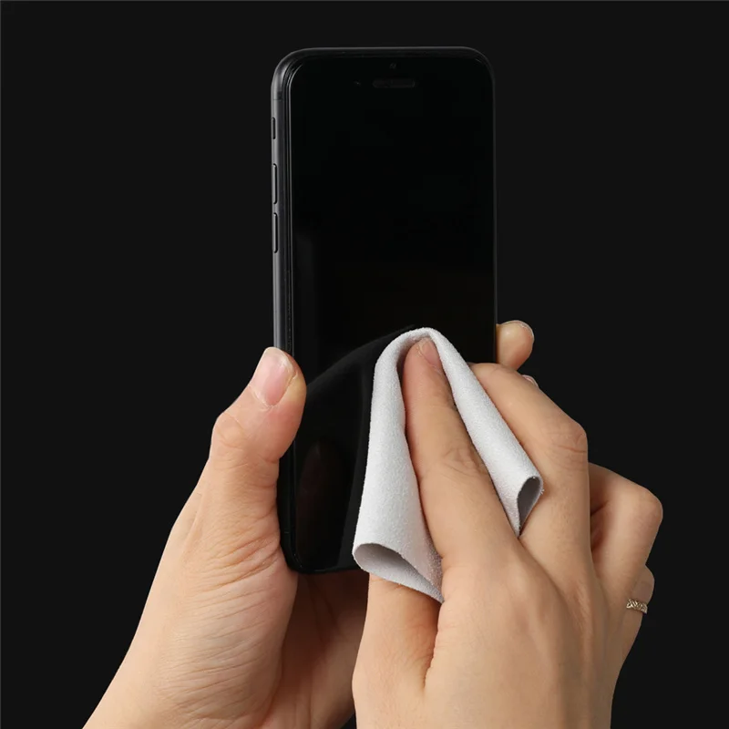 Obiettivo per fotocamera schermo in pelle scamosciata Superfine panno per la pulizia delle lenti in vetro per Canon Nikon filtro UV CPL Sony Tablet pc iPhone