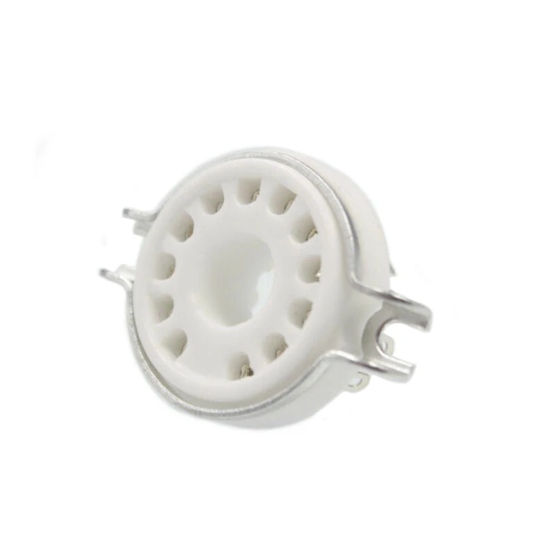 12pin B12C Ceramic Tube Socket For 6GE5 8GU7 8AC9 9MN8 6EA4,50CA10 6CA10 6HF5 6C10 6JB5 ,1PC/Lot