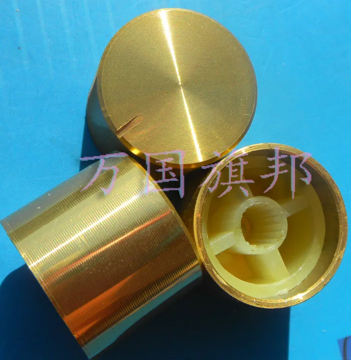 

Free Delivery.Aluminum knob potentiometer knob light gold 17 mm high 21 * 17 to 21 mm in diameter