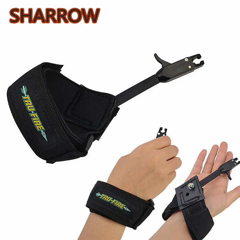 1 Pc Black Strength Saving  Release Caliper Aid Wrist Strap Compound Bow Outdoor Training Shooting Practice Archery Accessories