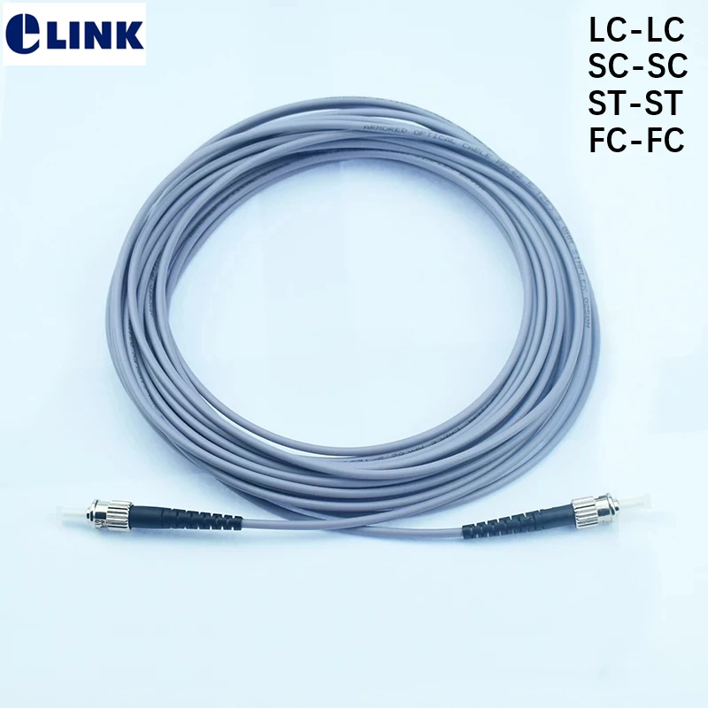 1 core Armore patchcord OM1 1m2m3m5m10m20m30m40m SC LC FC ST 50/125um 62.5/125um Armored optical fibre jumper 1 core simplex