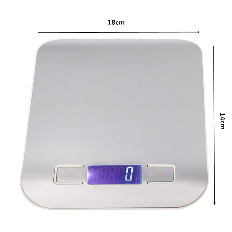 5KG 1g Stainless Steel Kitchen Scale Digital Electronic Weighing Scale Food Balance Cooking Weighing Tools