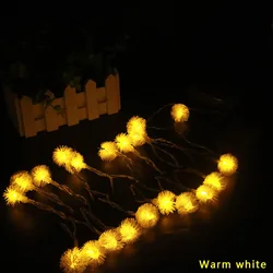 20 led dandelion luzes da corda de fadas interior ao ar livre guirlanda em baterias alimentado festa de natal decoração 2m 3m 4m 5m 10m 20m