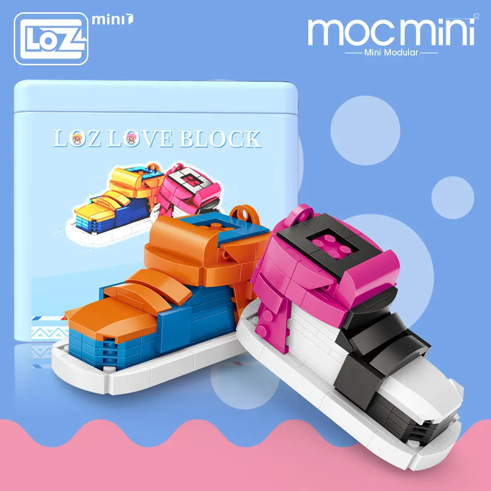 LOZ Mini Blocks New Cute Couples Sports Shoes Building Blocks Set Bricks Diy Basketball Shoes Toys Educational for Kids Sneakers