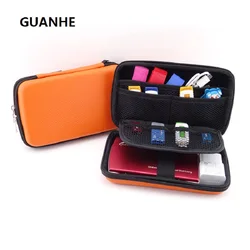 GUANHE NEW 2.5 inch  3 Colors Large Cable Organizer Bag Carry Case HDD  USB Flash Drive Memory Card Phone power Bank 3ds