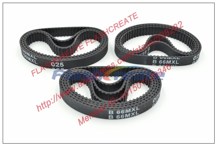 10pcs B66 MXL Timing Belt Teeth 66 Width 6.35mm Length 134.11mm B66MXL Rubber Closed-Loop Synchronous Belt