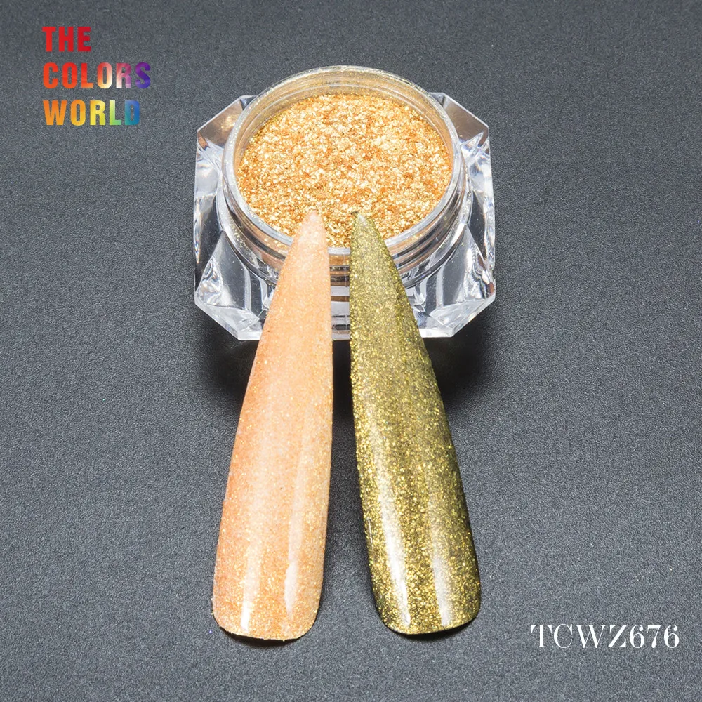 

TCWZ676 Very Shinning Gold color Pigment Powder for nail Art , gel nail polish or other DIY decoration