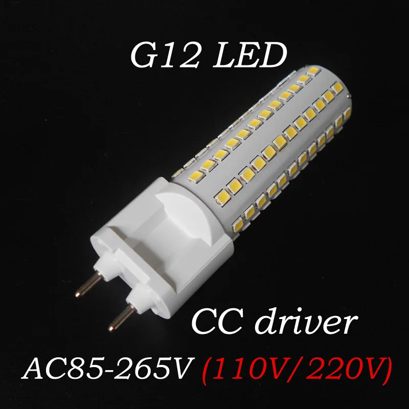 

2pcs/lotG12 led corn light 10W 12W real power 108LED 360 Degree SMD2835 Warm White/Cool White AC85-265V LED CornLamp Bulb