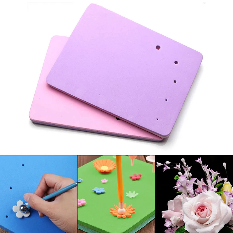 YOMDID 5 Hole Fondant Cake Shaping Mat Cake Pastry Dessert Embossing DIY Decoration Pad Practical Sugar Flowers Drying Tools