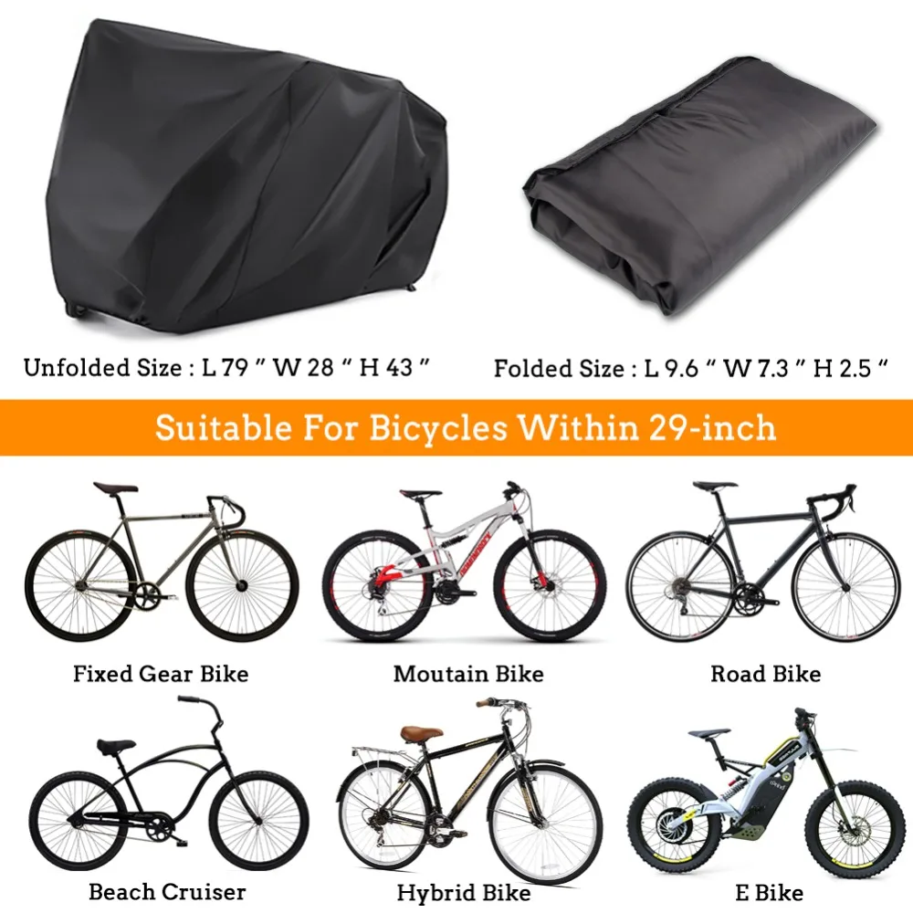 Waterproof cover for electric bike rain cover UV protection dust cover cycling sleeve accessories Rl19-0012