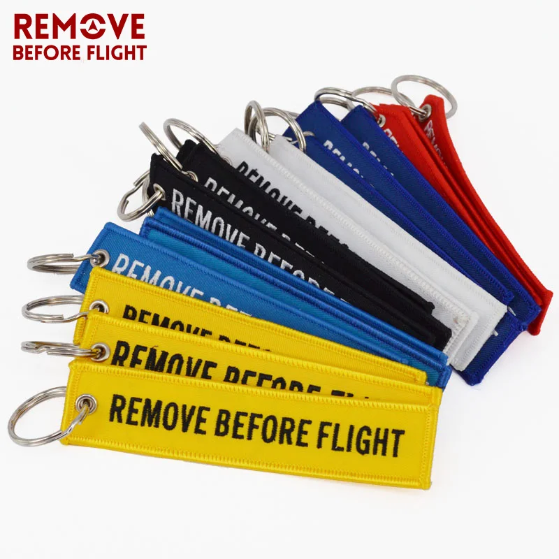 Remove Before Flight Keychain llavero moto Embroidery Key Chain Lanyard Key Ring sleutelhanger Key Holder for Lanyard Car  1PC