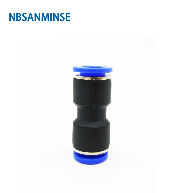 10Pcs/lot PUC 4 6 8 10 12 16 mm Union Straight Air Plastic Fitting Pneumatic Fitting NBSANMINSE