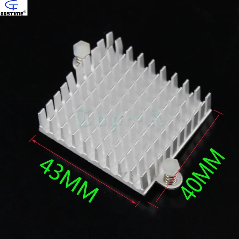 Gdstime 1 Piece 43mm x 40mm x 11mm Aluminum Heatsink Cooling Fan for LED Power Memory Chip IC Heat Sink 43x40x11mm