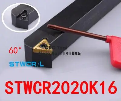 STWCR2020K16/STWCL2020K16 المعادن مخرطة أدوات القطع لآلة المخرطة cnc تحول الأدوات الخارجية تحول أداة حامل s-type stwcr/l