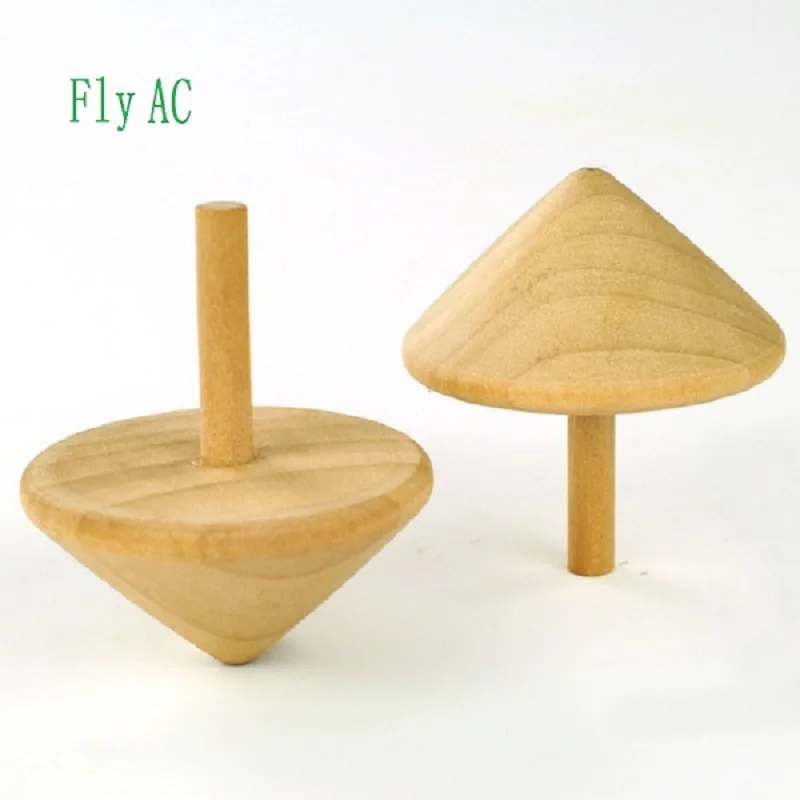 Fly AC 12 pcs/pack Mini wooden Spinning Top  toys for Adult &children birthday gift