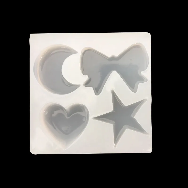 2021 New 1PCS Moon Stars Charms Pendant Craft DIY UV Resin Liquid Silicone Molds for Earring Necklace Decorations Making Jewelry