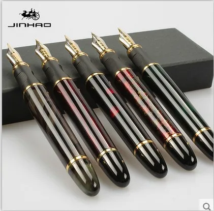 Jinhao X450 Classics Thick Body 1.0mm Bend Nib Calligraphy Pen High Quality Metal Fountain Pen Luxury Ink Gift Pens for Writing