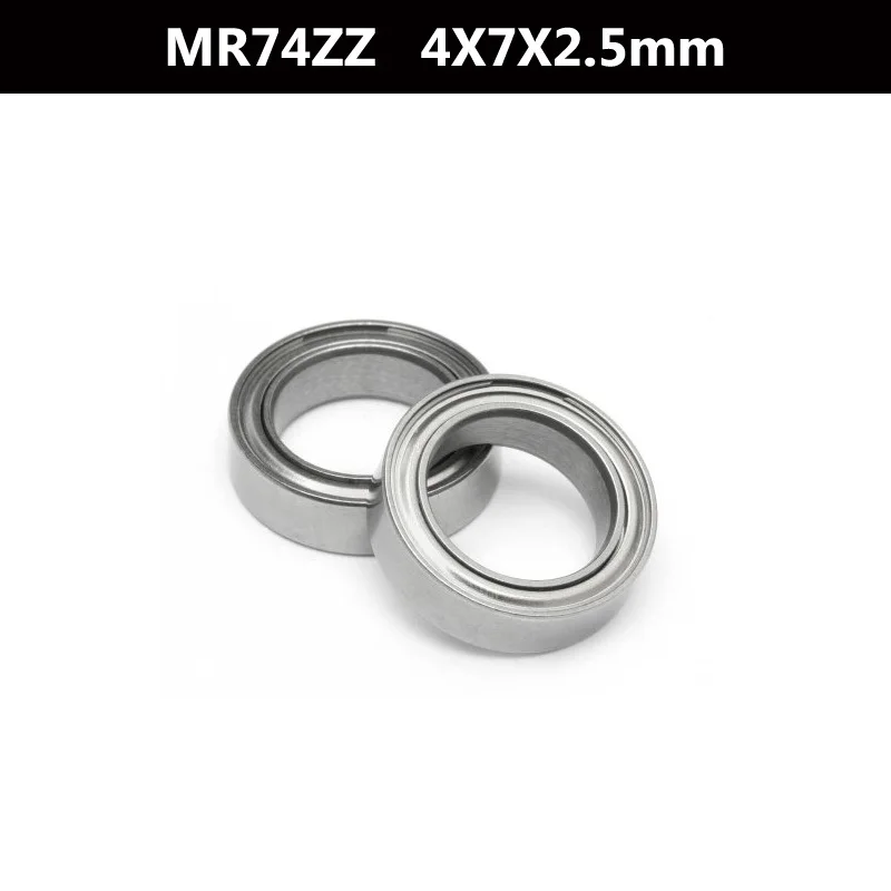 Free Shipping 10 PCS MR74ZZ ABEC-5 4X7X2.5 mm Deep groove Ball Bearings MR74 / L-740 ZZ