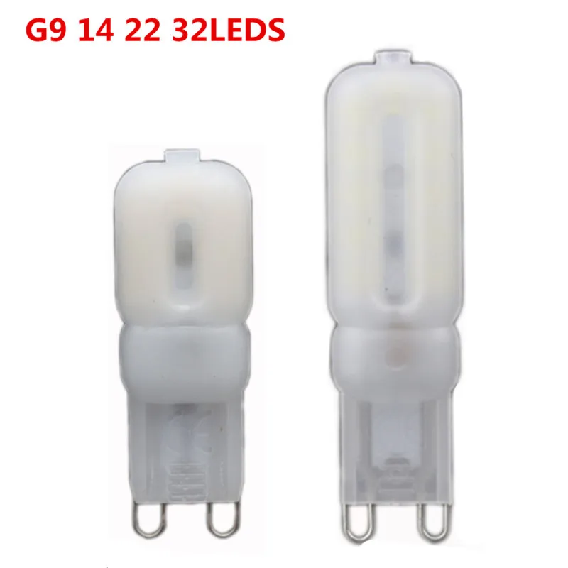 

100X NEW g9 led 14LEDS 22LEDS 32LEDS AC 220V 230V 240V G9 lamp Led bulb SMD 2835 LED g9 light Replace 30/40W halogen lamp light