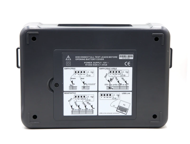 Intelligent 4 Pole LCD Earth Resistance & Resistivity Meter 0.01ohm Digital Ground Resistance Meter Soil Resistivity Tester