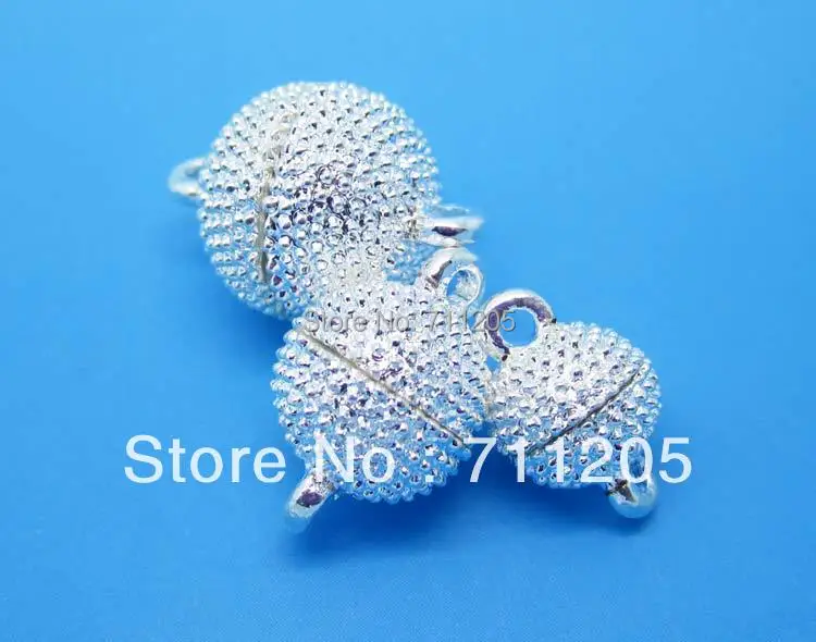 Wholesale10pcs, 12mm Silver Plated Oval Strong Magnetic Clasps ,Min. Order is $10,we provide mixed wholesale for all items !