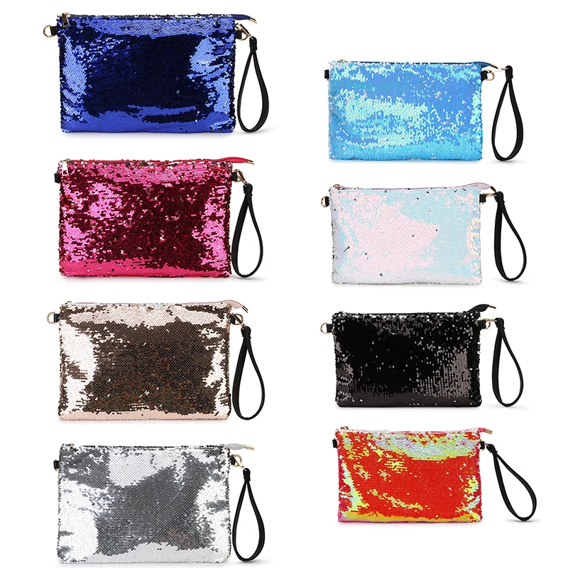 Dazzling Fashion Gradient Color Sequins Women Casual Clutch Bag Shoulder Bag Crossbody Bag Female Envelope Bag Handbag Totes