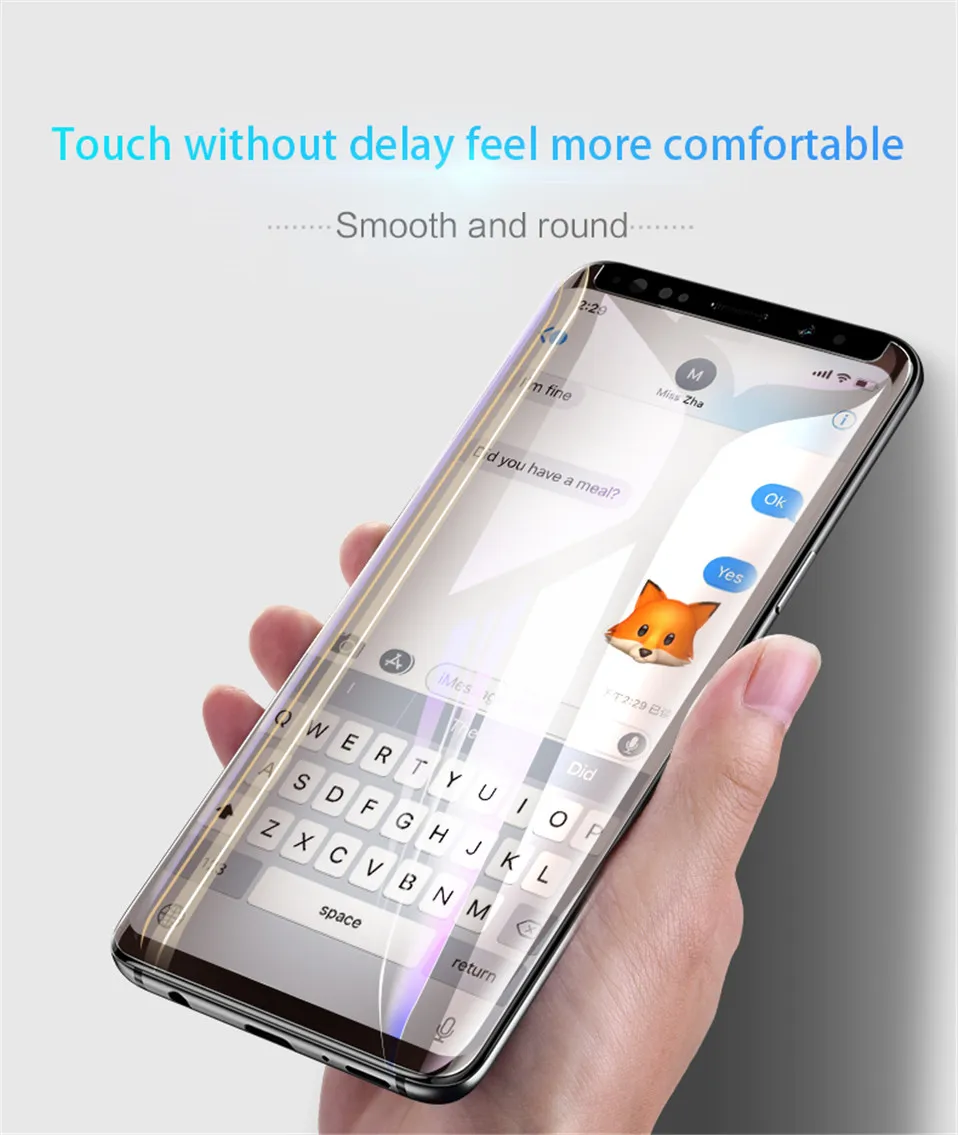 2018 UV Glue Screen Protector For Oppo Find X Tempered Glass Full Cover 1 pc Bit Light